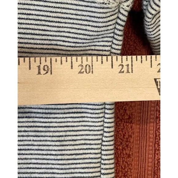 Tall Ships Trading Co Victoria Canada Sweatshirt Large Blue Striped V Neck - Picture 6 of 8